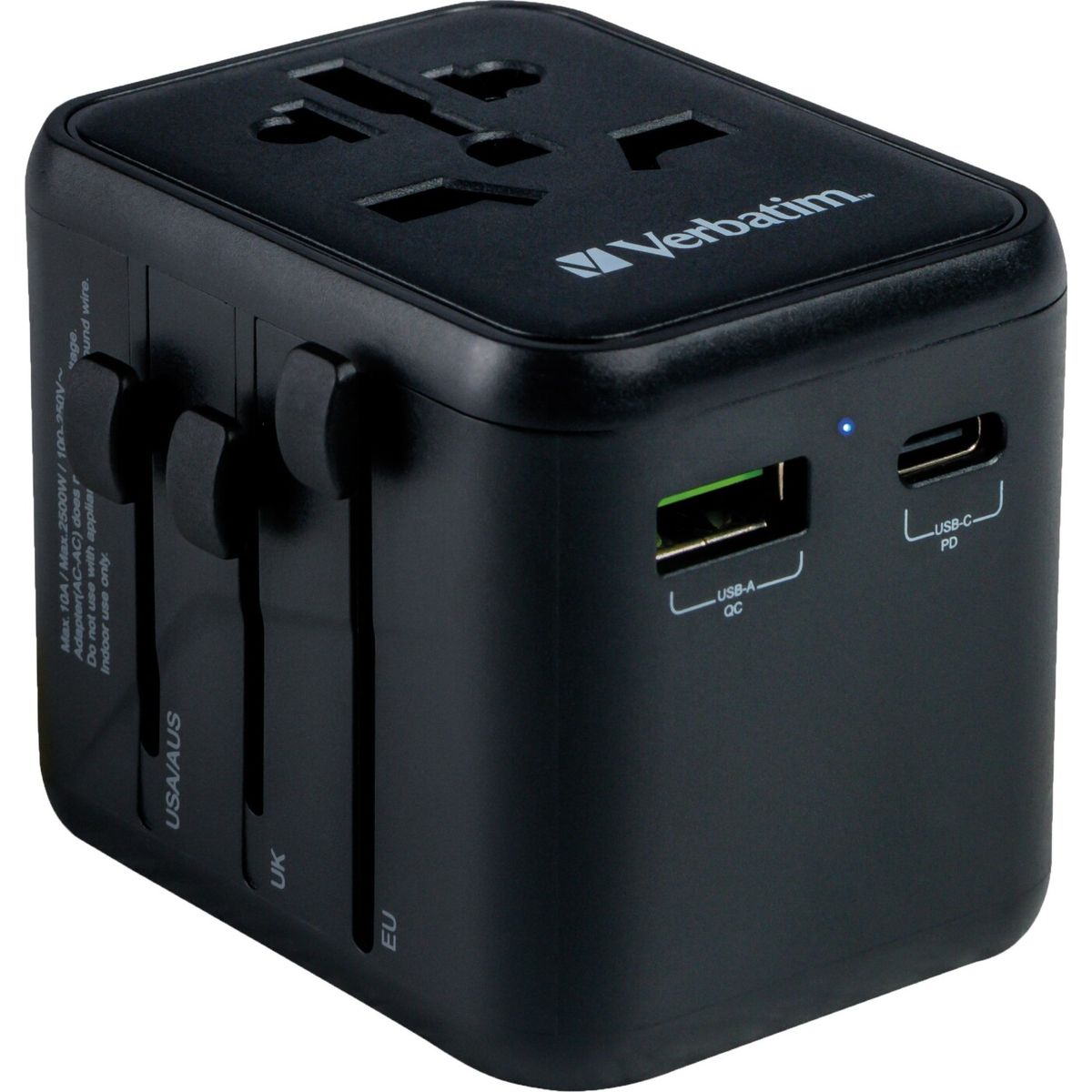 Verbatim - Universal Travel Adapter Uta-02 Pd20w/qc / 1xusb / 1xtype-c