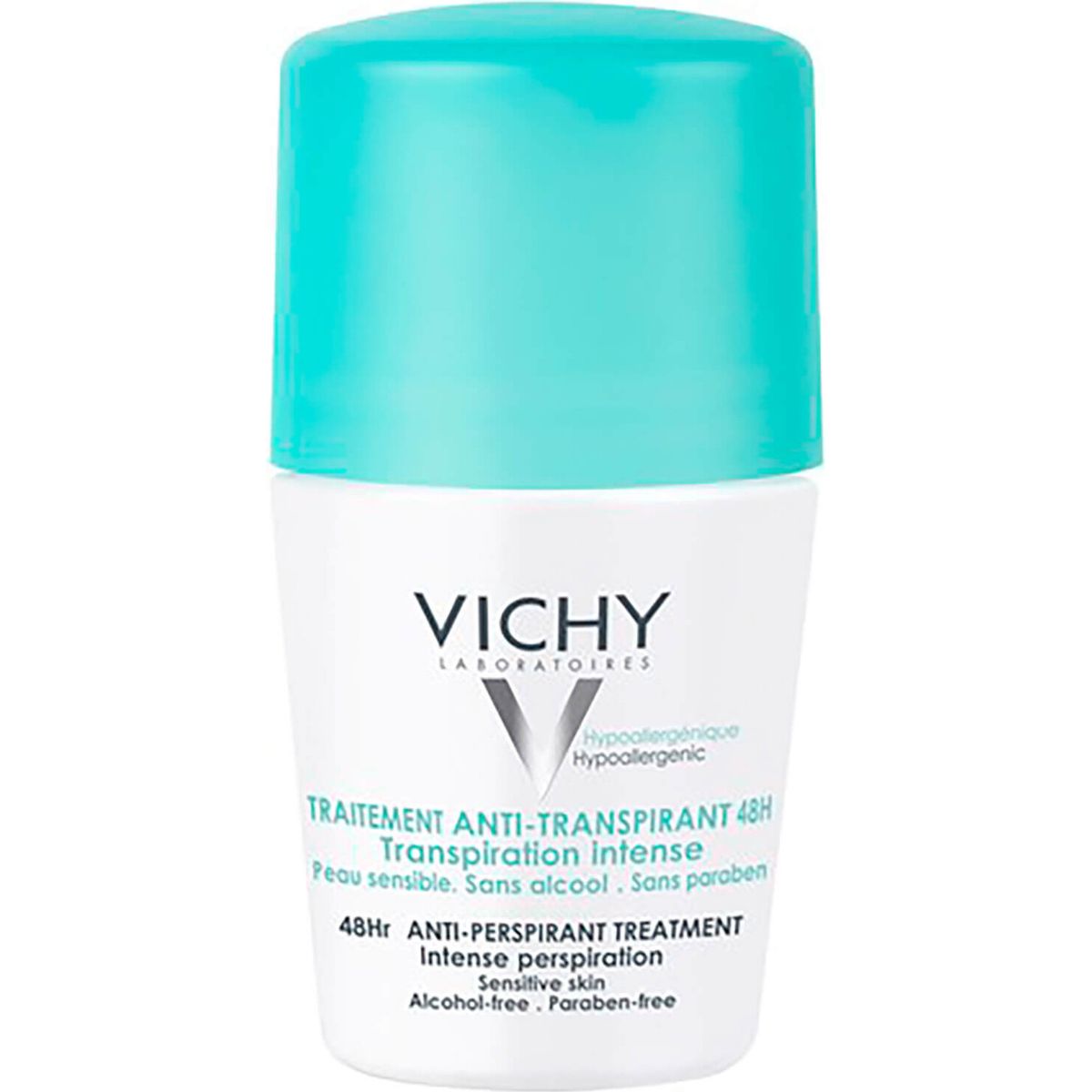 Vichy - Roll On Deodorant - Intensive Antiperspirant - 48 Timer 50 Ml