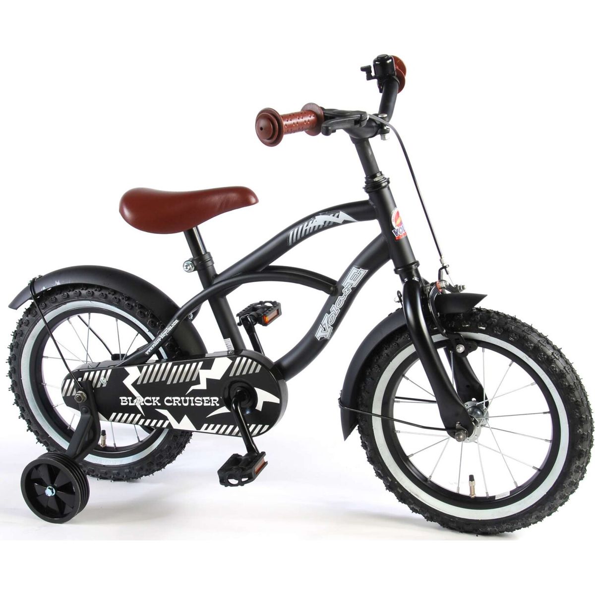 Volare Børneykel - 3,5-5 år - 12'' - Black Cruiser - Sort