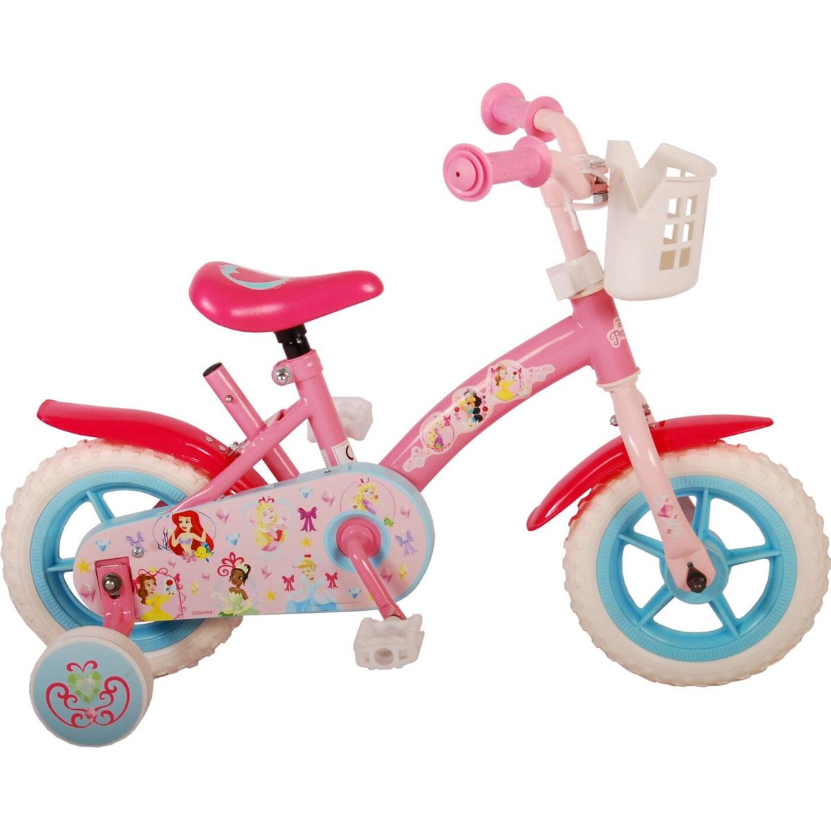 Disney Princess - Cykel Med Støttehjul Til Børn - 10" - Volare