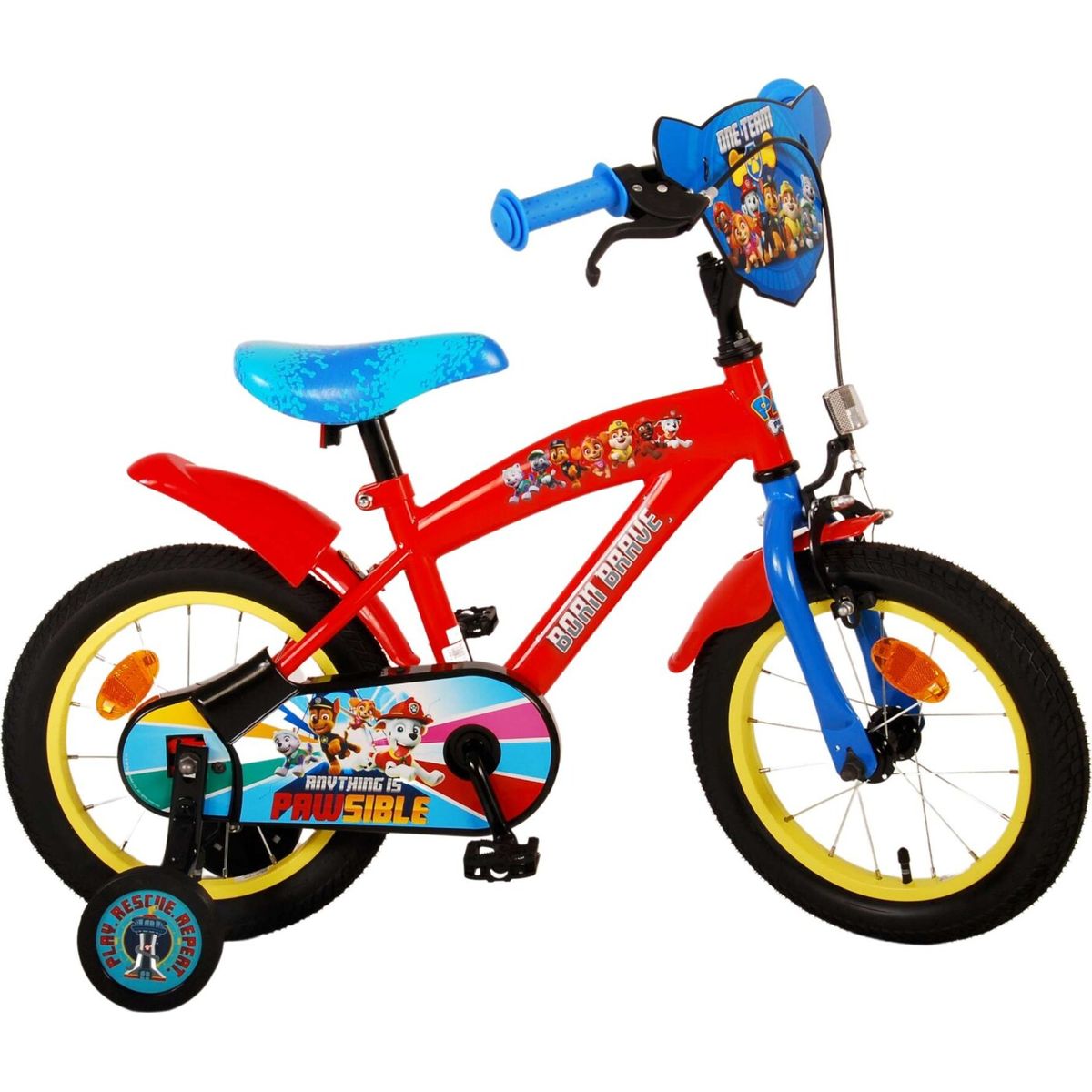 Paw Patrol - Børnecykel Med Støttehjul - 14" - Volare