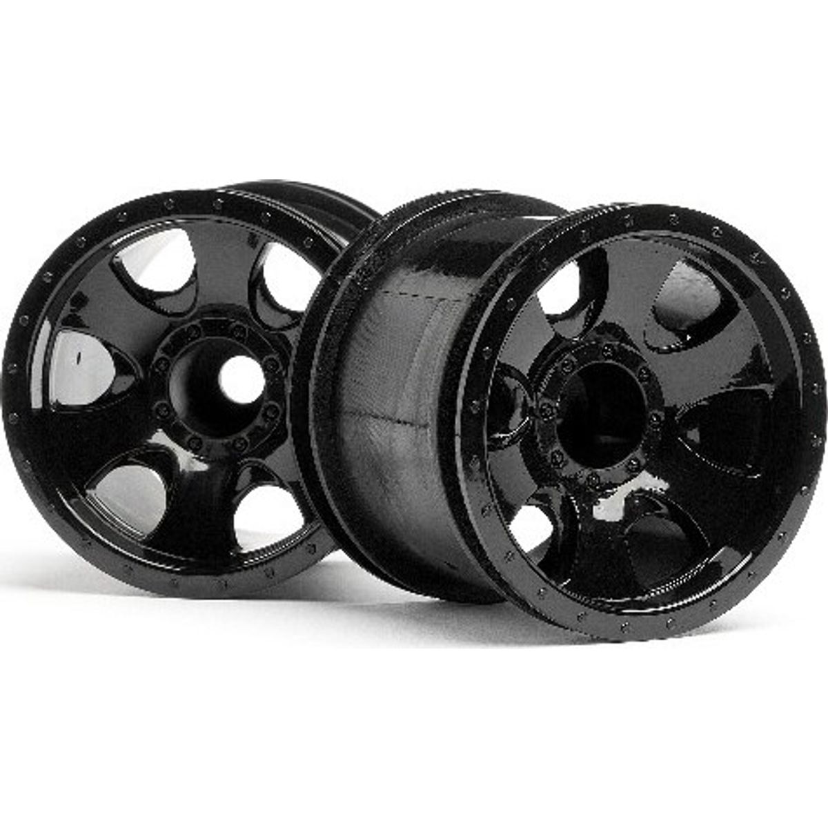 Warlock Wheel Black (2.2in/2pcs) - Hp106724 - Hpi Racing