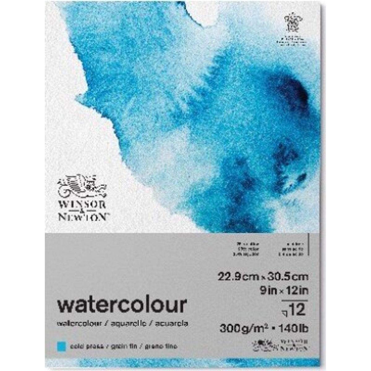 Winsor & Newton - Akvarelpapir - 22x30 Cm - Cold Press - 12 Ark