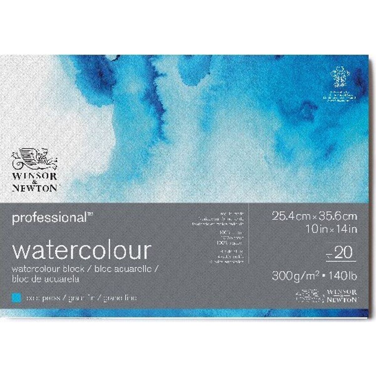 Winsor & Newton - Akvarelblok - 26x36 Cm - Cold Press - 20 Ark