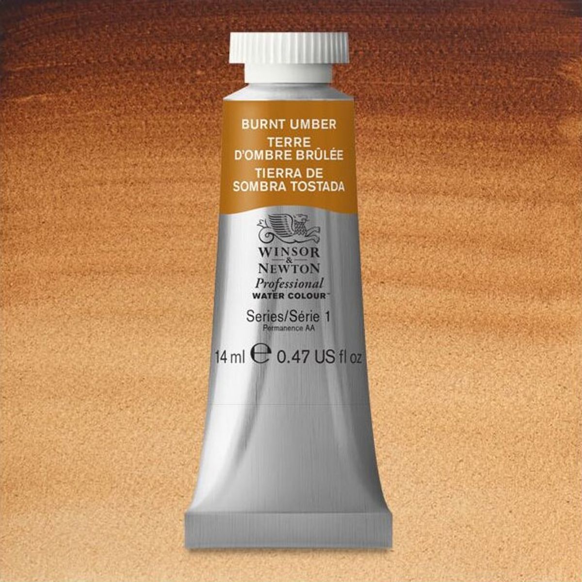 Winsor & Newton - Akvarelfarve - Burnt Umber 14 Ml