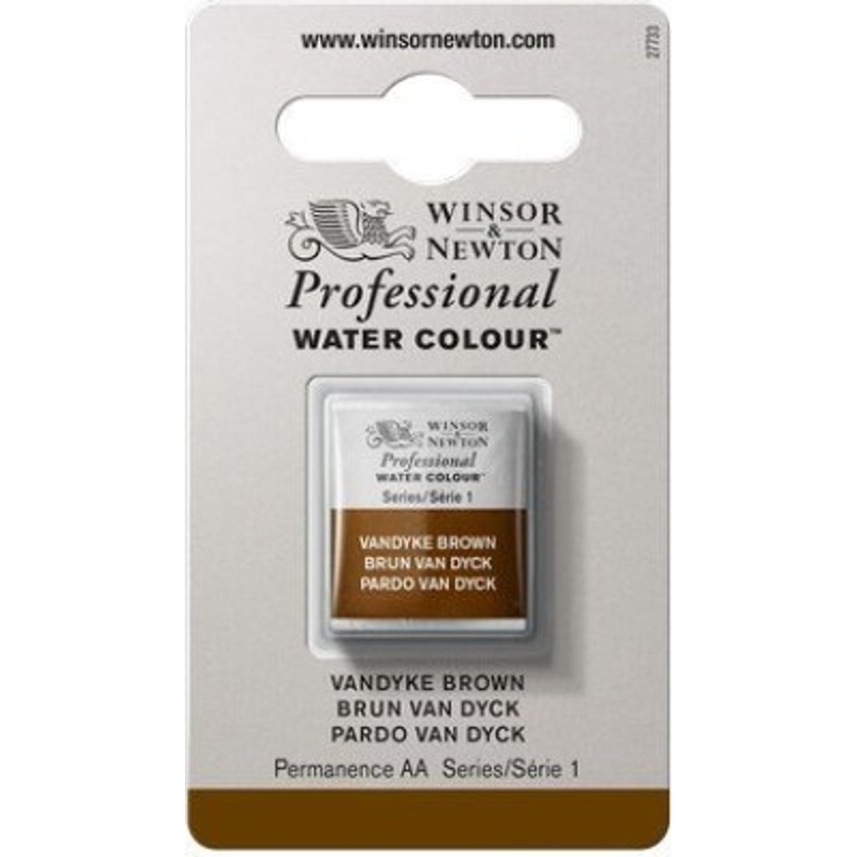 Winsor & Newton - Akvarelfarve 1/2 Pan - Vandyke Brown