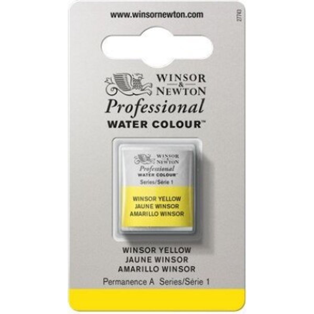 Winsor & Newton - Akvarelfarve 1/2 Pan - Winsor Yellow