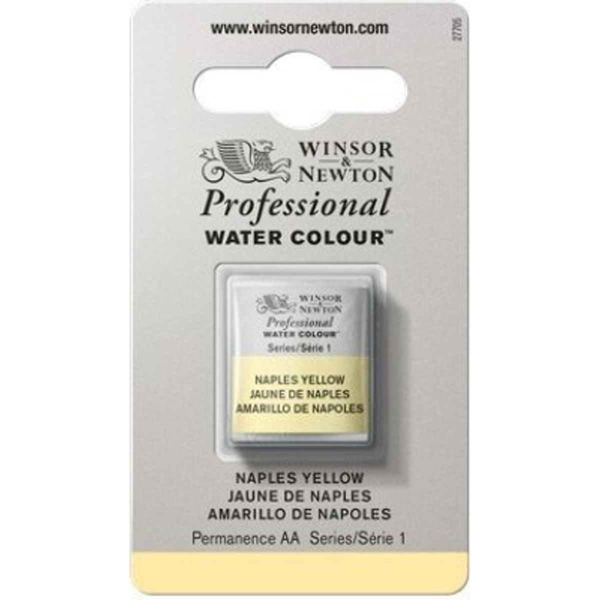 Winsor & Newton - Akvarelfarve 1/2 Pan - Naples Yellow