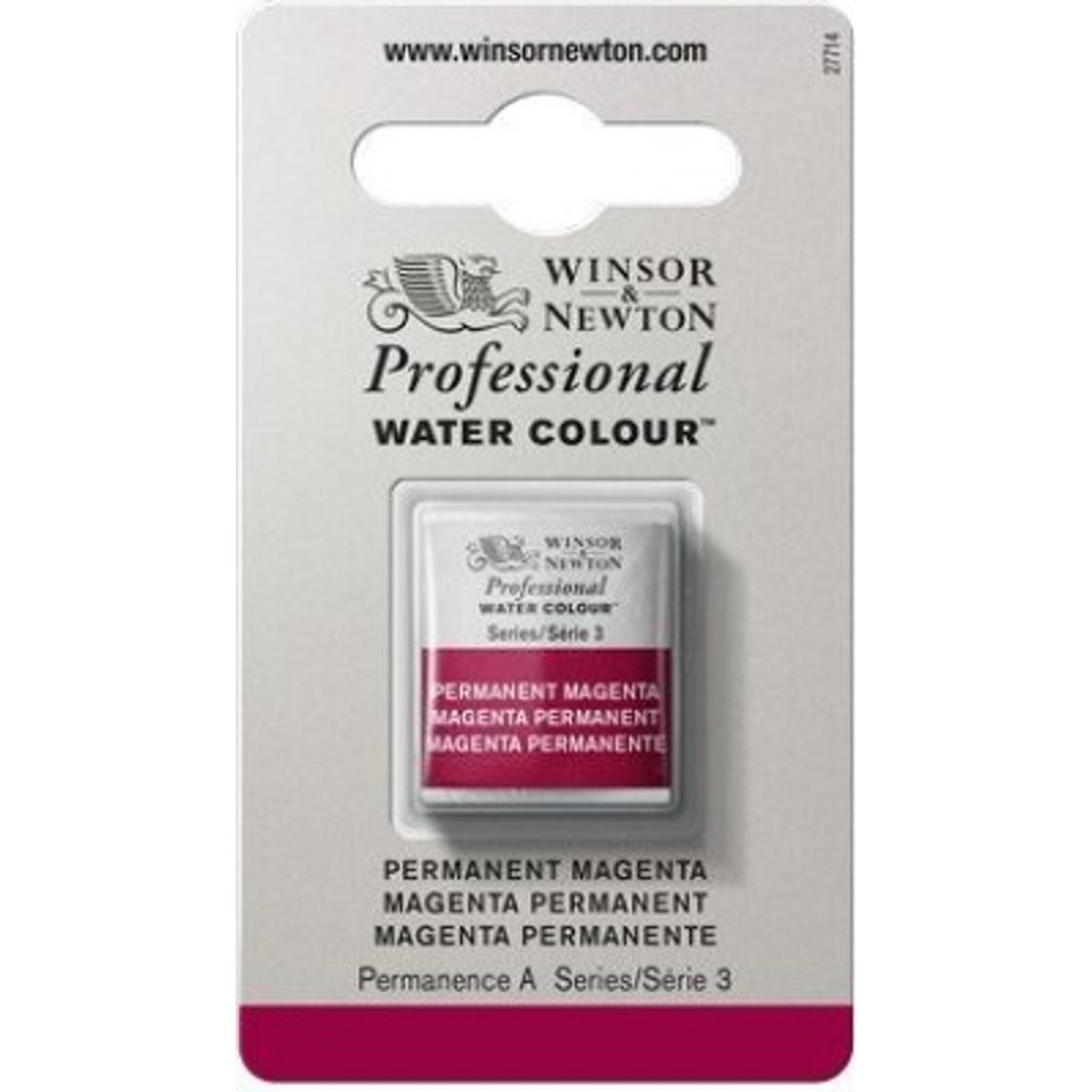 Winsor & Newton - Akvarelfarve 1/2 Pan - Permanent Magenta