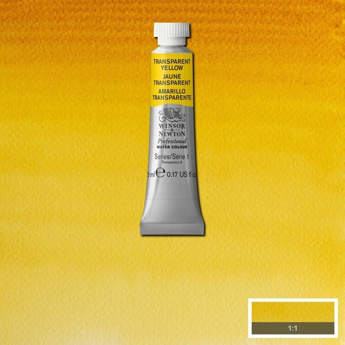 Winsor & Newton - Akvarelfarve - Transparent Yellow 5 Ml