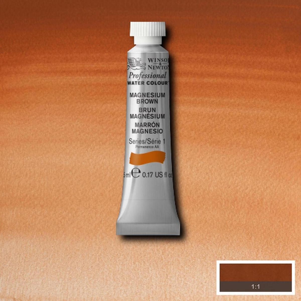 Winsor & Newton - Akvarelfarve - Magnesium Brown 5 Ml