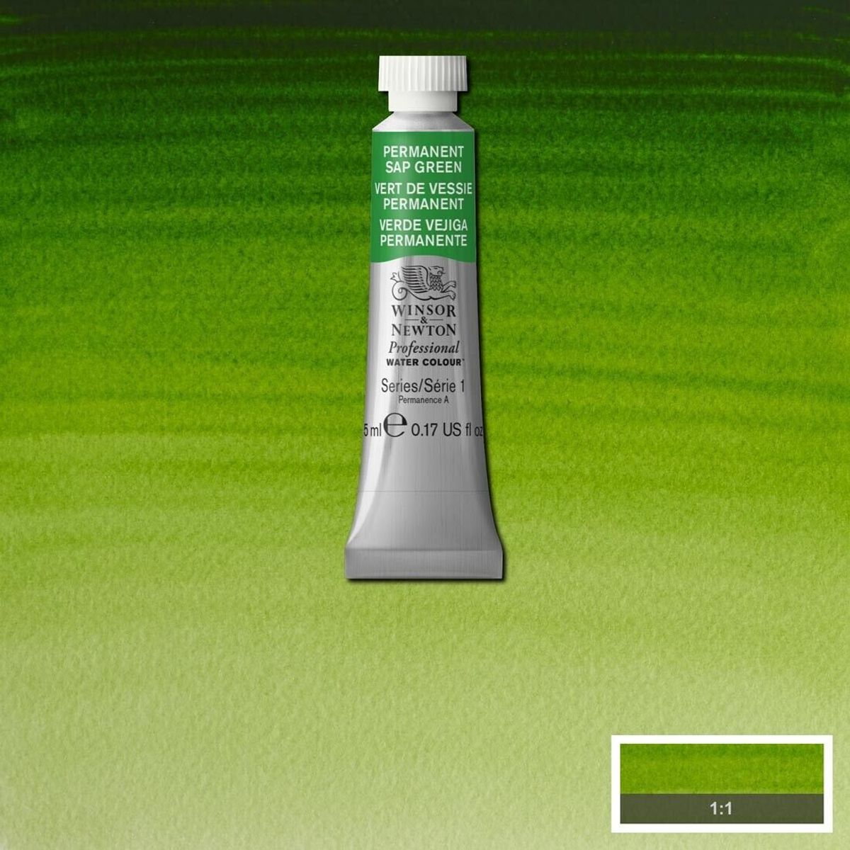 Winsor & Newton - Akvarelfarve - Permanent Sap Green 5 Ml