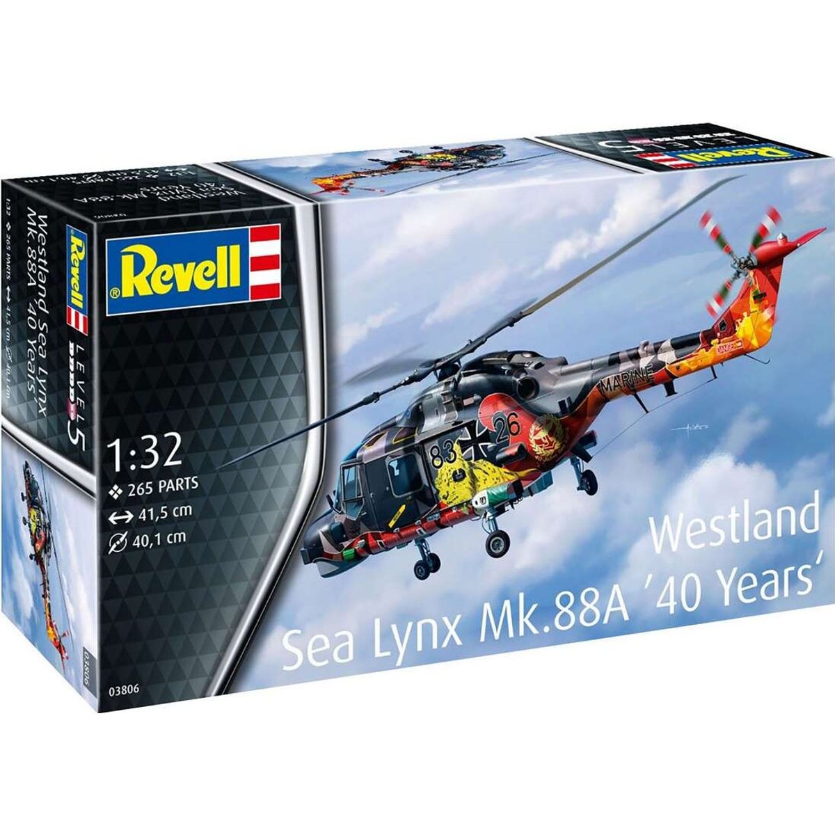 Revell - Westland Sea Lynx Mk 88a 40 år Byggesæt - 1:32 - 03806