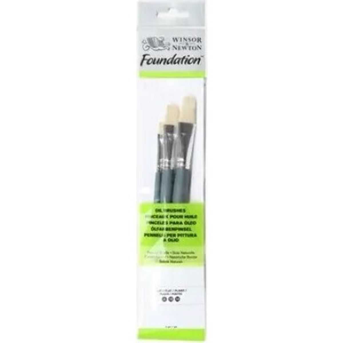 Winsor & Newton - Foundation Brushes - Oil - 3 Stk - Malerpensler