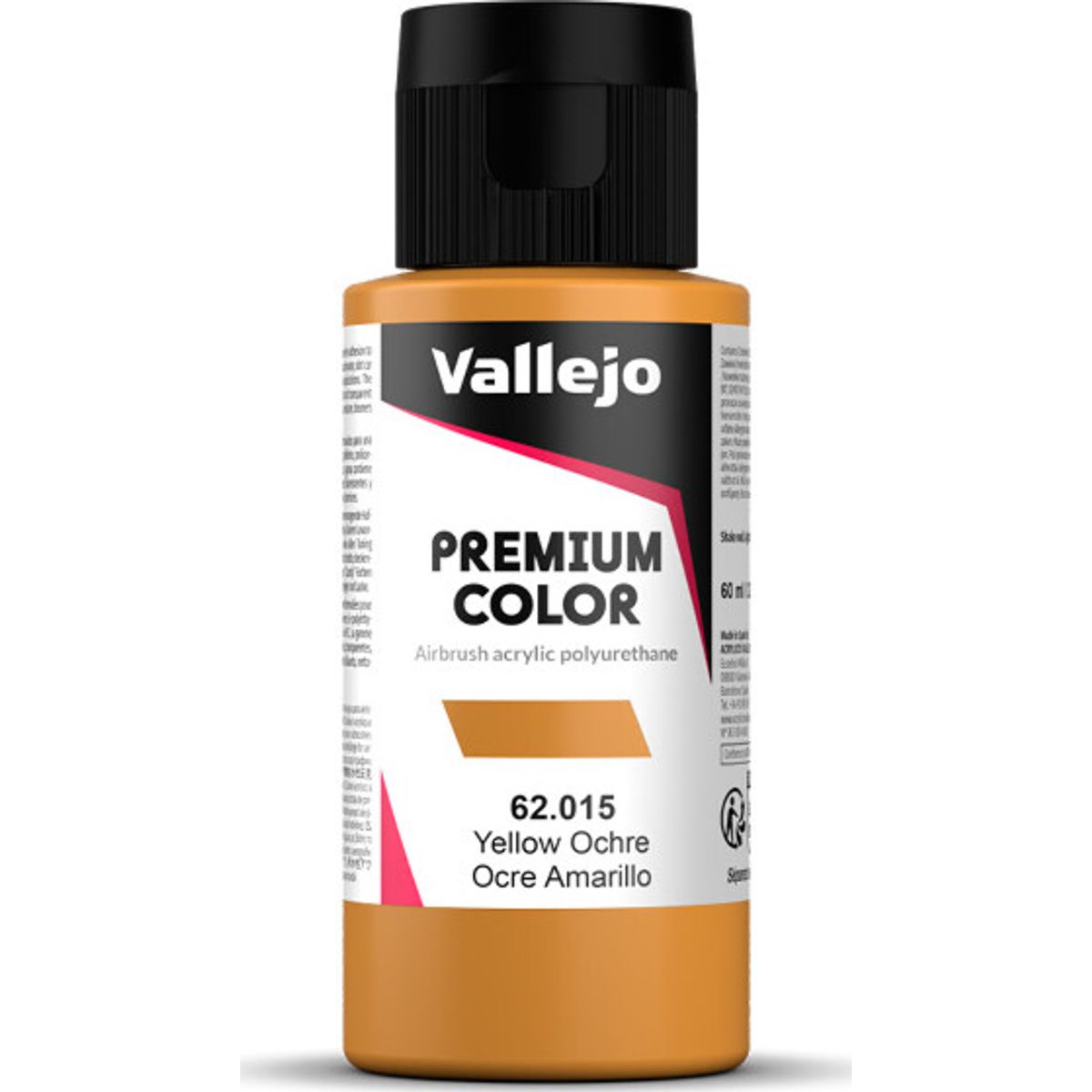 Vallejo - Premium Airbrush Maling - Yellow Ochre 60 Ml