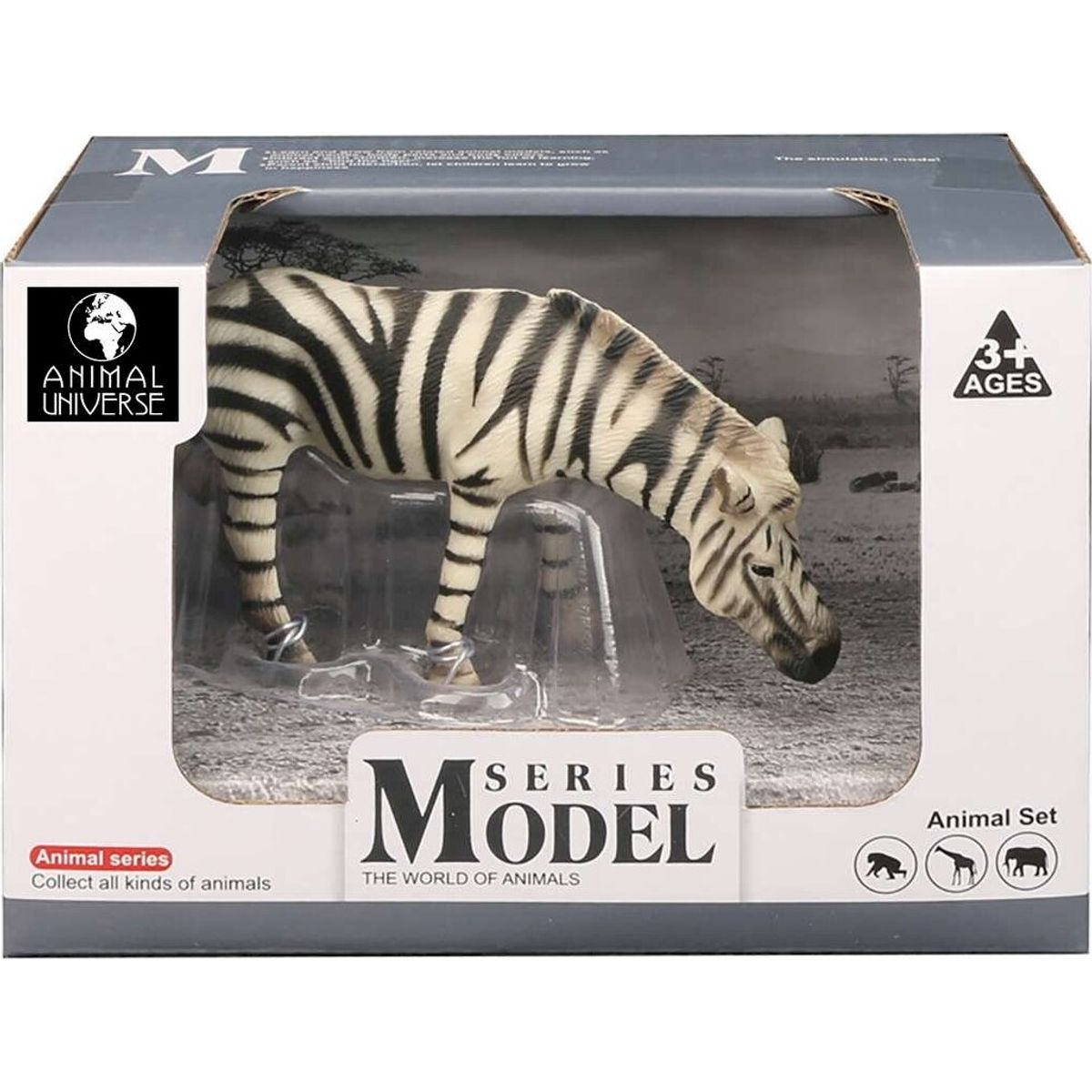 Zebra Figur - Model Series - Animal Universe - 16x9,5x11 Cm