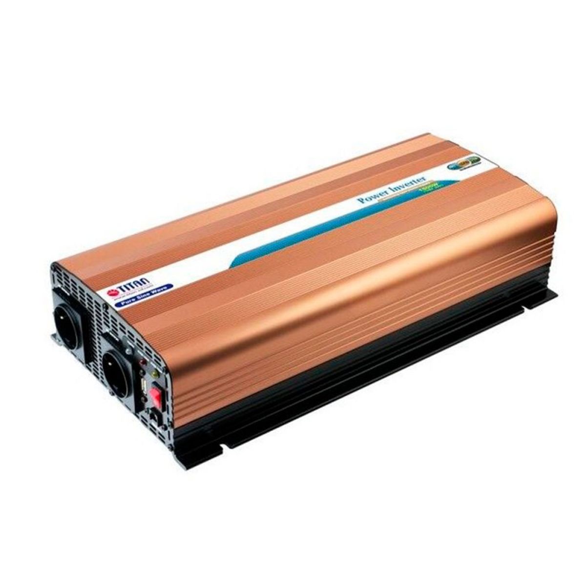 Titan 1500W / 12V Pure Sinus Inverter m automatisk transferk