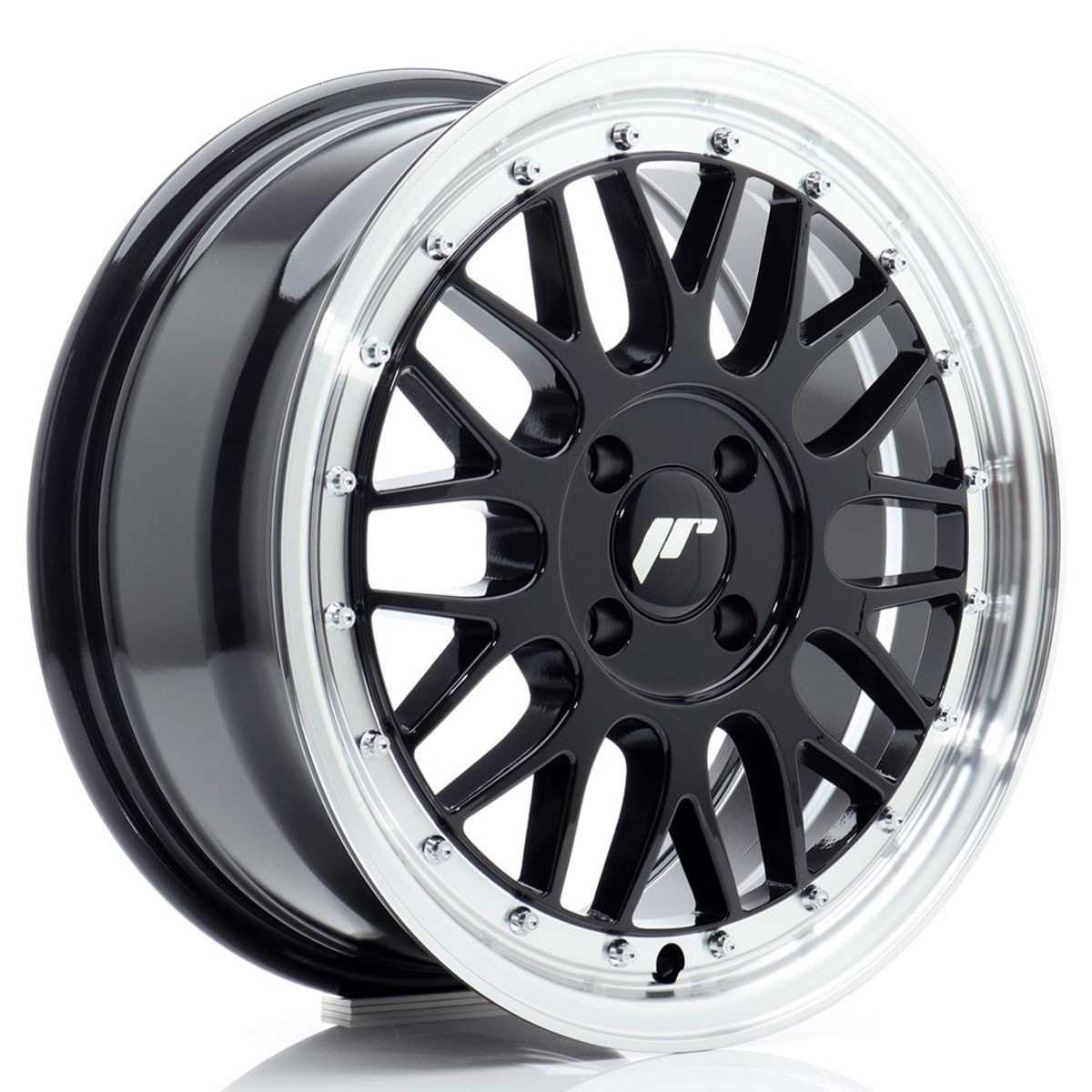 JR WHEELS JR23 Gloss Black w-Machined Lip Gloss Black w/Machined Lip