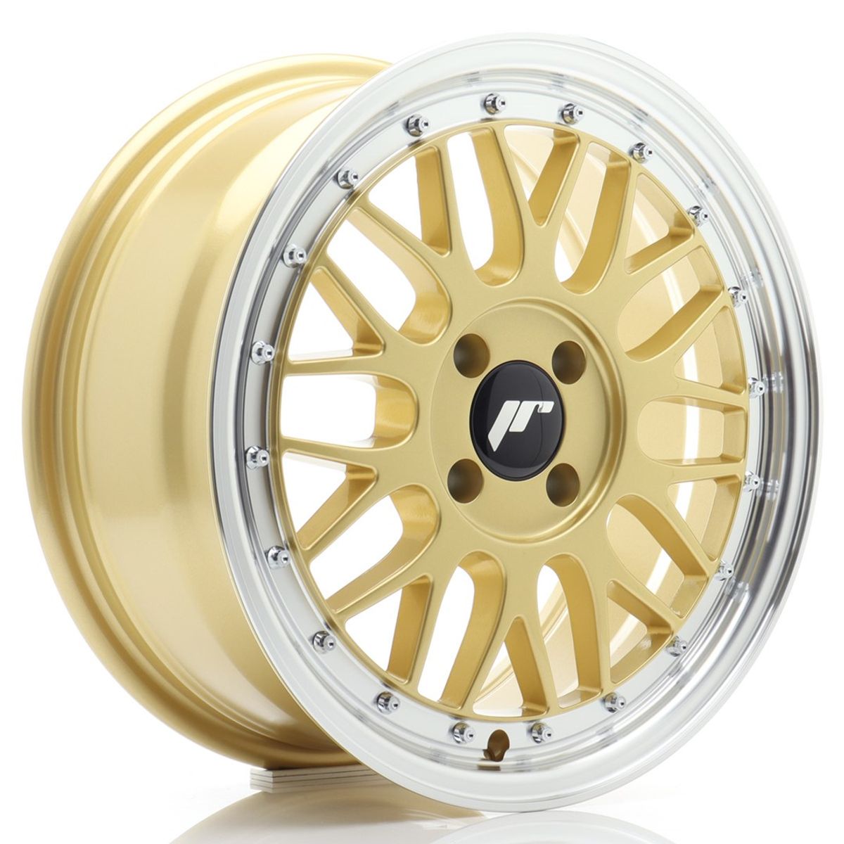 JR WHEELS JR23 Gold w-Machined Lip Gold w/Machined Lip