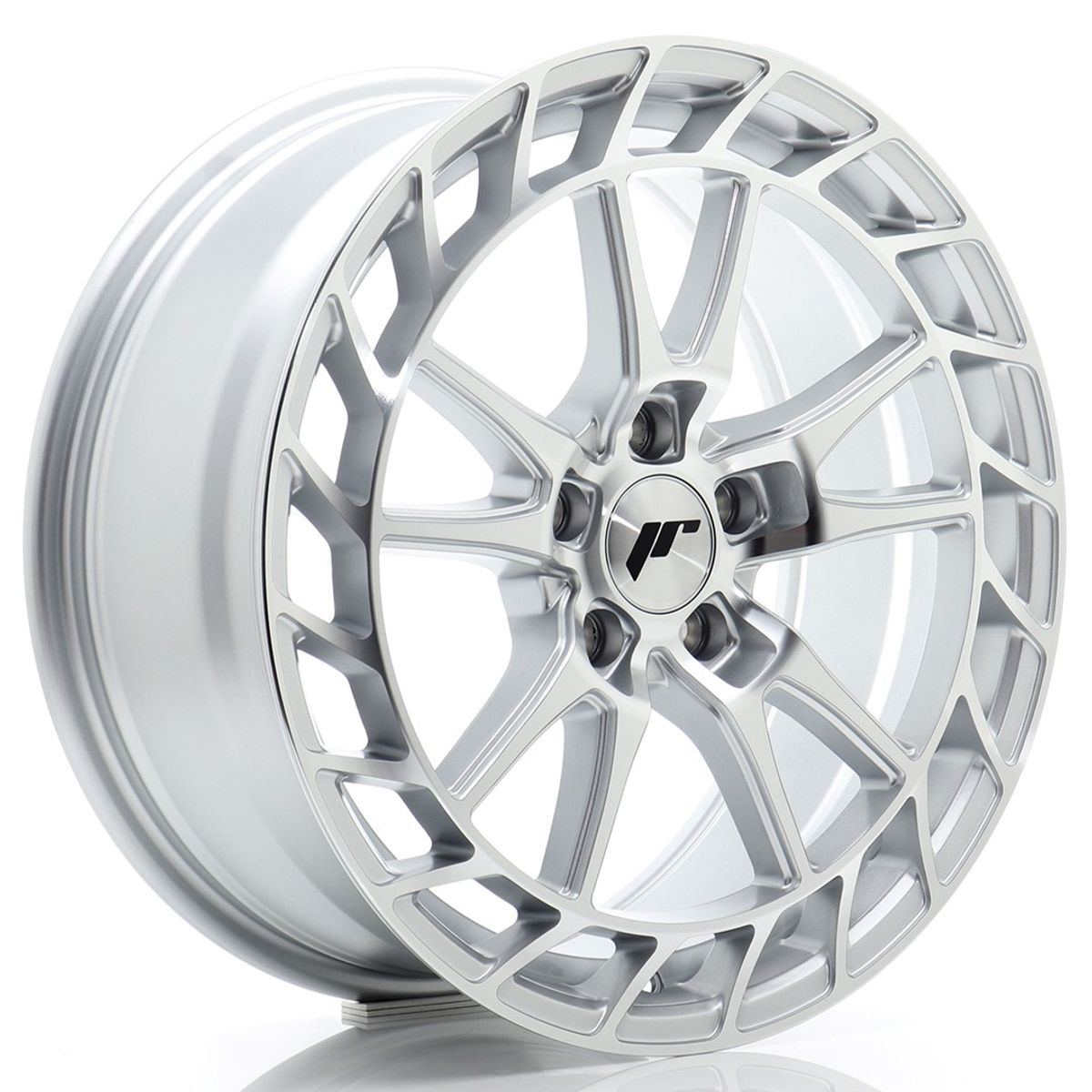 JR WHEELS JR45 Silver w-Machined Face Silver w/Machined Face