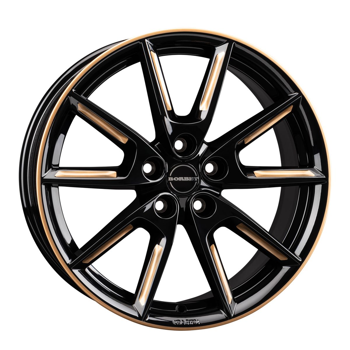 Borbet lx18 black glossy gold spoke rim black glossy gold spoke rim