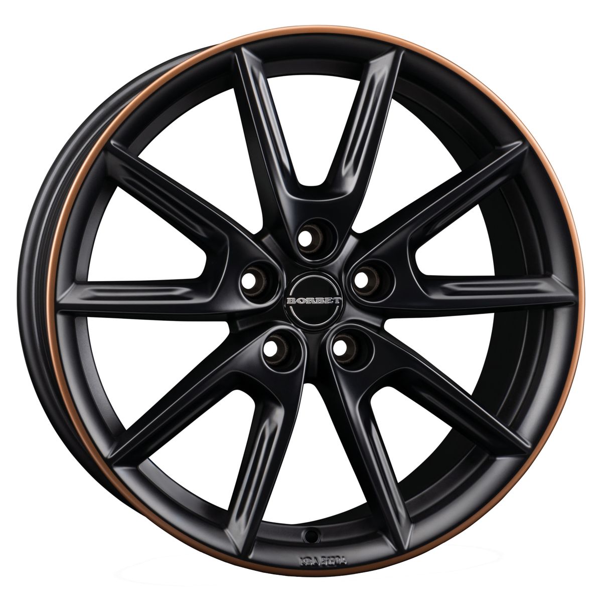 Borbet lx18 black matt rim copper black matt rim copper