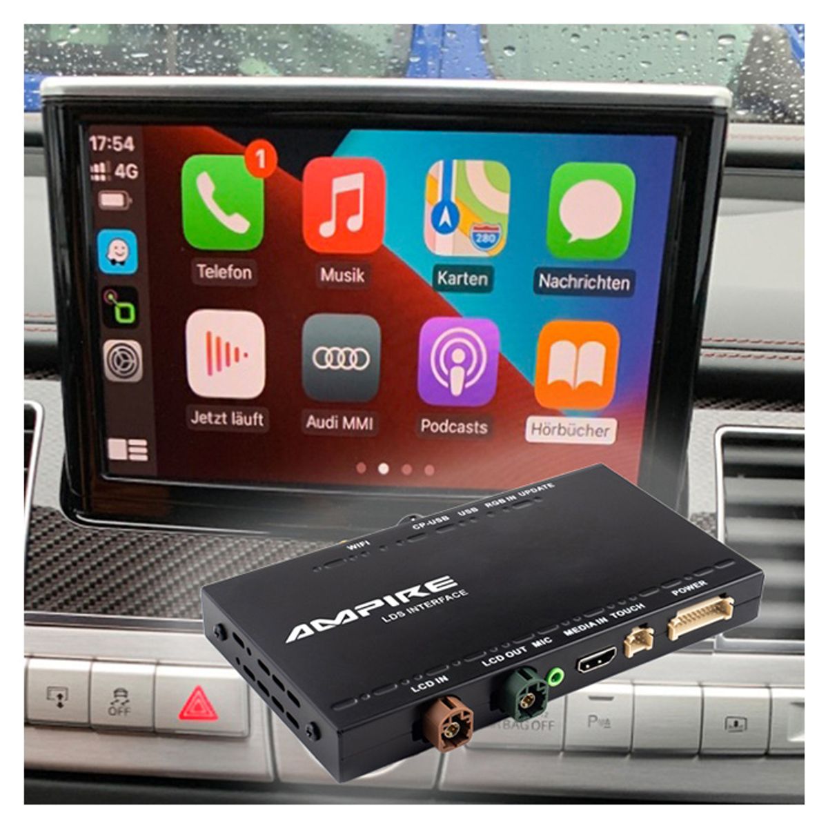 Android Auto og CarPlay Adapter Audi Q2, Q,5, Q7 m.fl