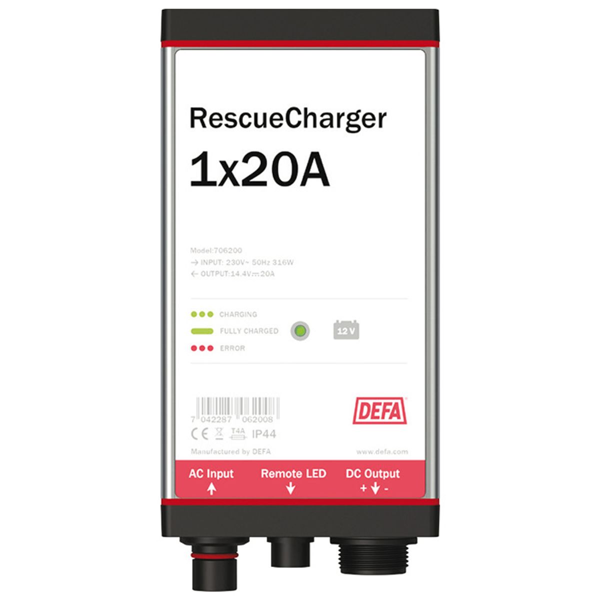 DEFA rescuecharger 12v 1x20a