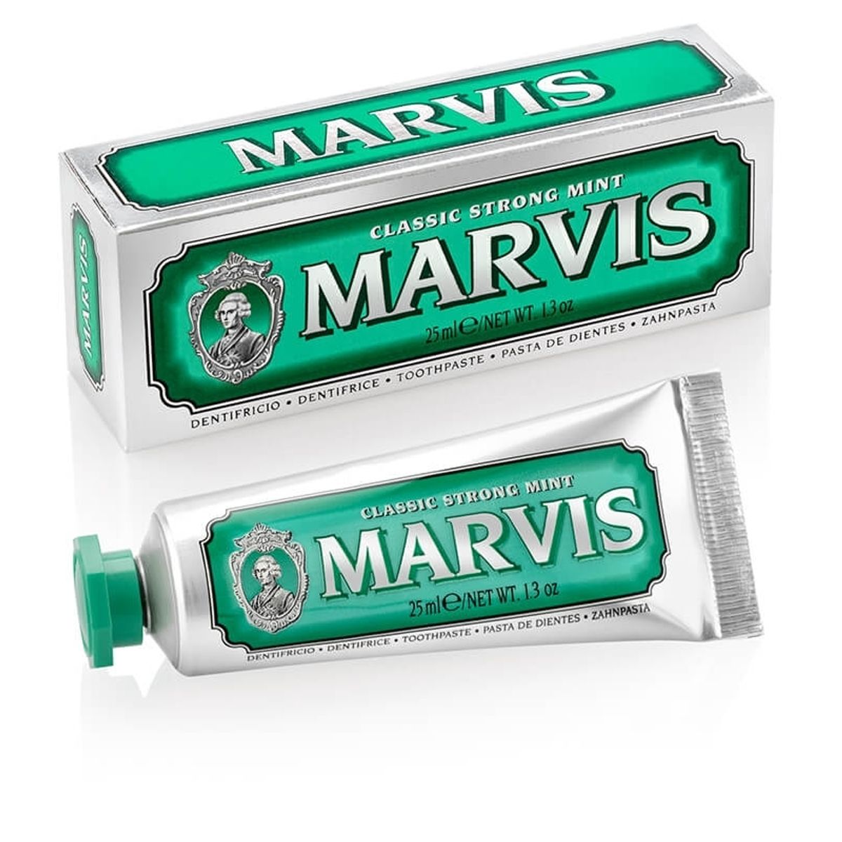 Marvis Tandpasta - Classic Strong Mint - 25 ml. (Rejsestørrelse)