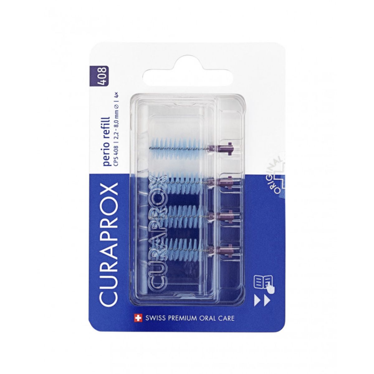 Curaprox CPS 408 Perio Refill - Lilla - 4 stk.