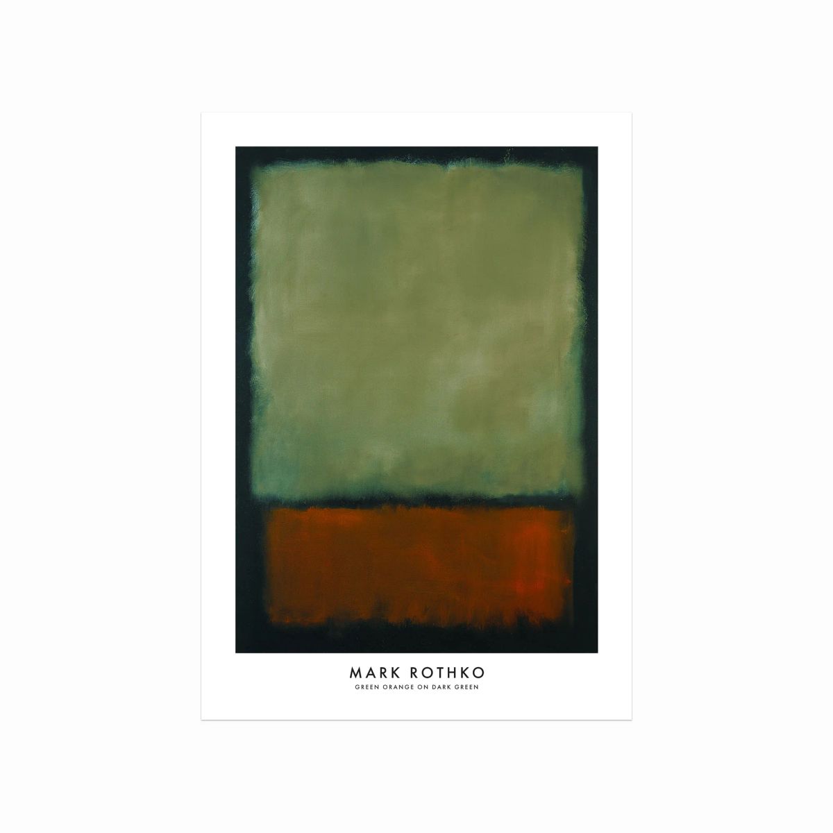 Mark Rothko plakat (Green, orange, dark green)