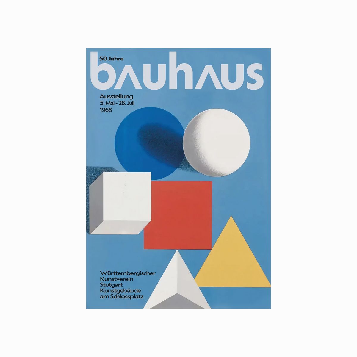 Bauhaus plakat 50 years of Bauhaus exhibition