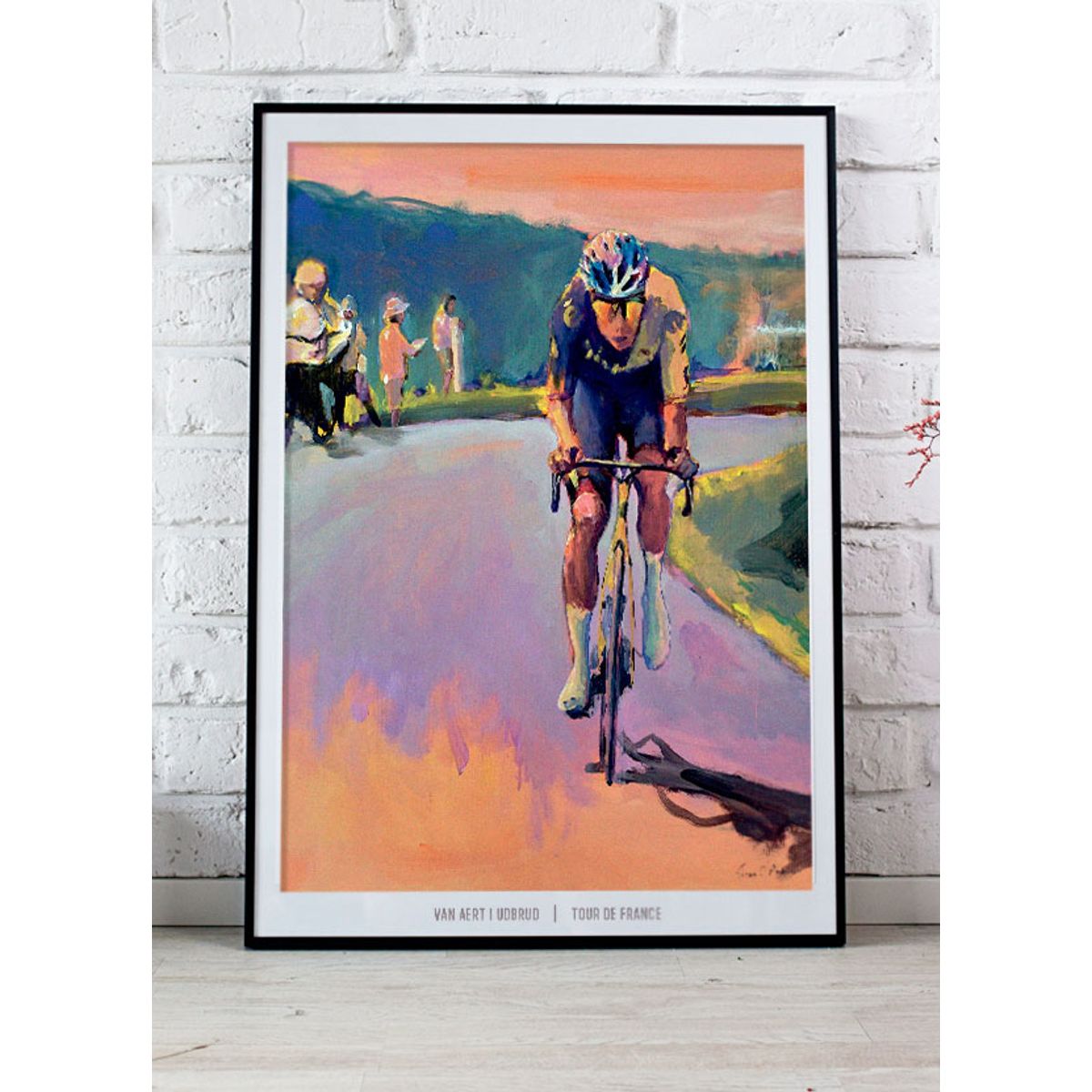 Tour de France-plakat - van-Aert-i-udbrud - 40 x 30 cm - Kr. 219,-