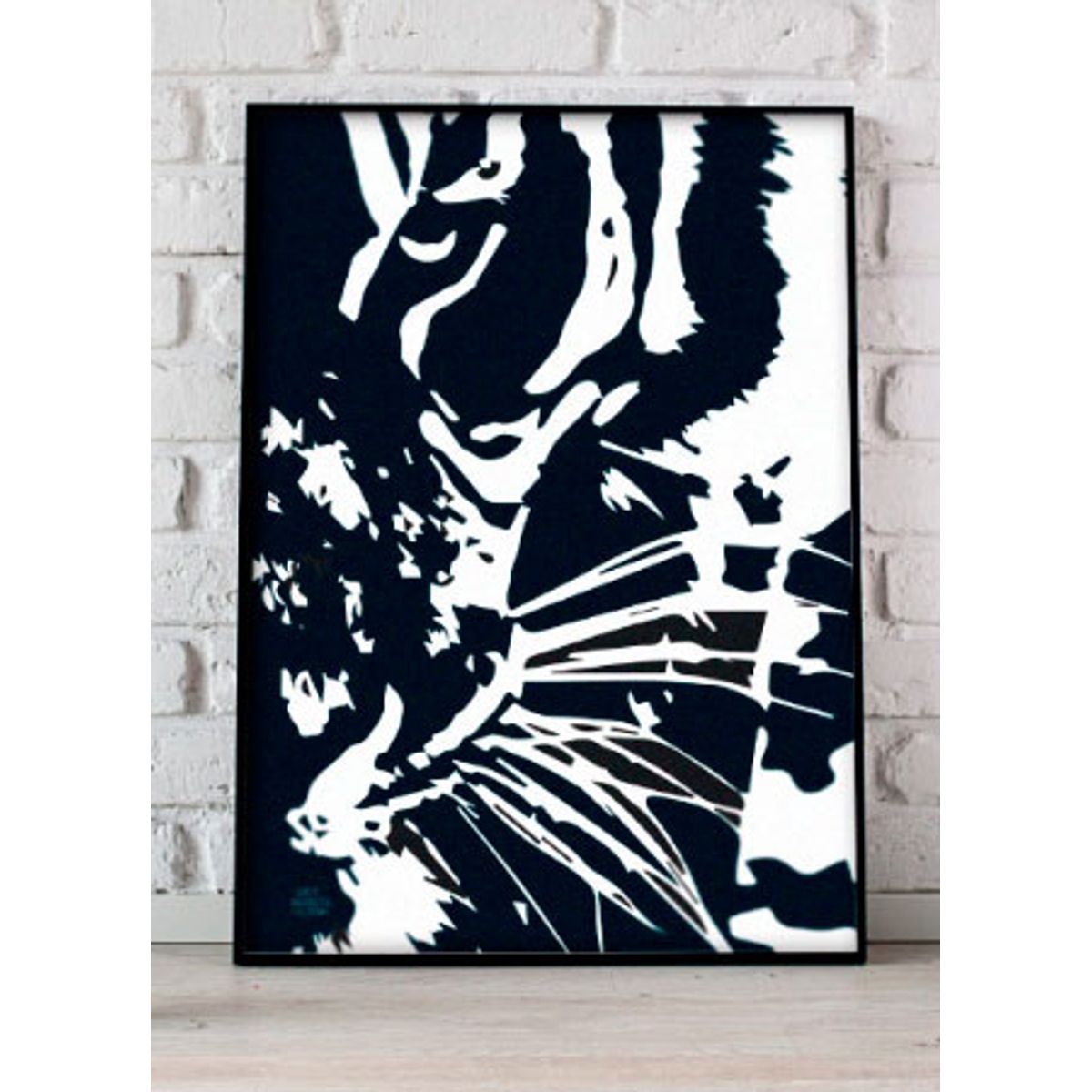 Plakat med tigerøje - 30 x 40 cm - Kr. 219,-