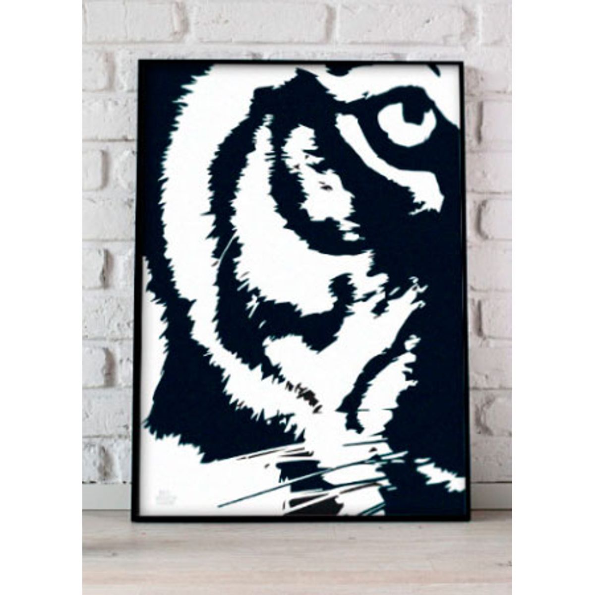 Plakat med tigeransigt - 50 x 70 cm - Kr. 279,-