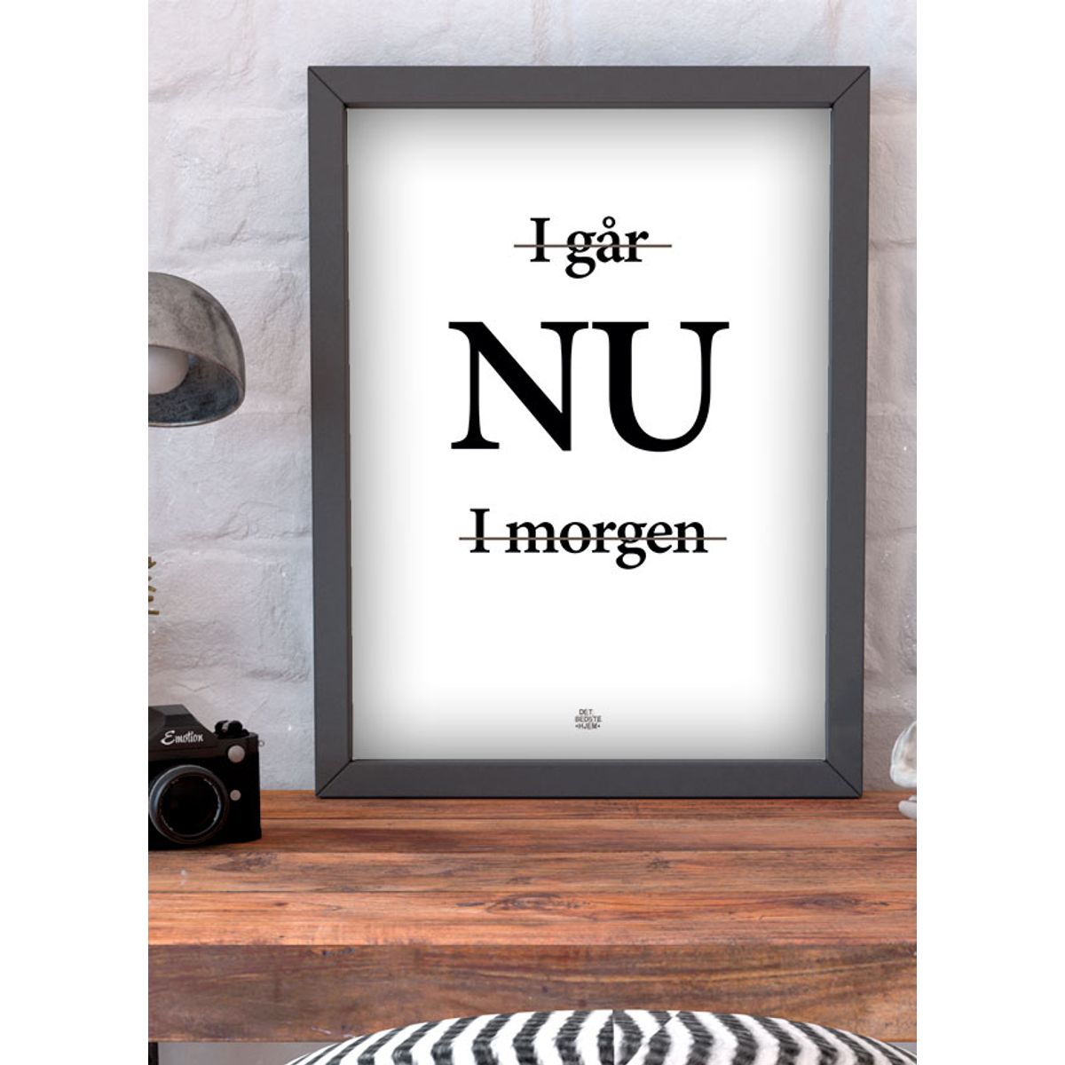 Igår, nu, i morgen-plakat - 30 x 40 cm - Kr. 219,-