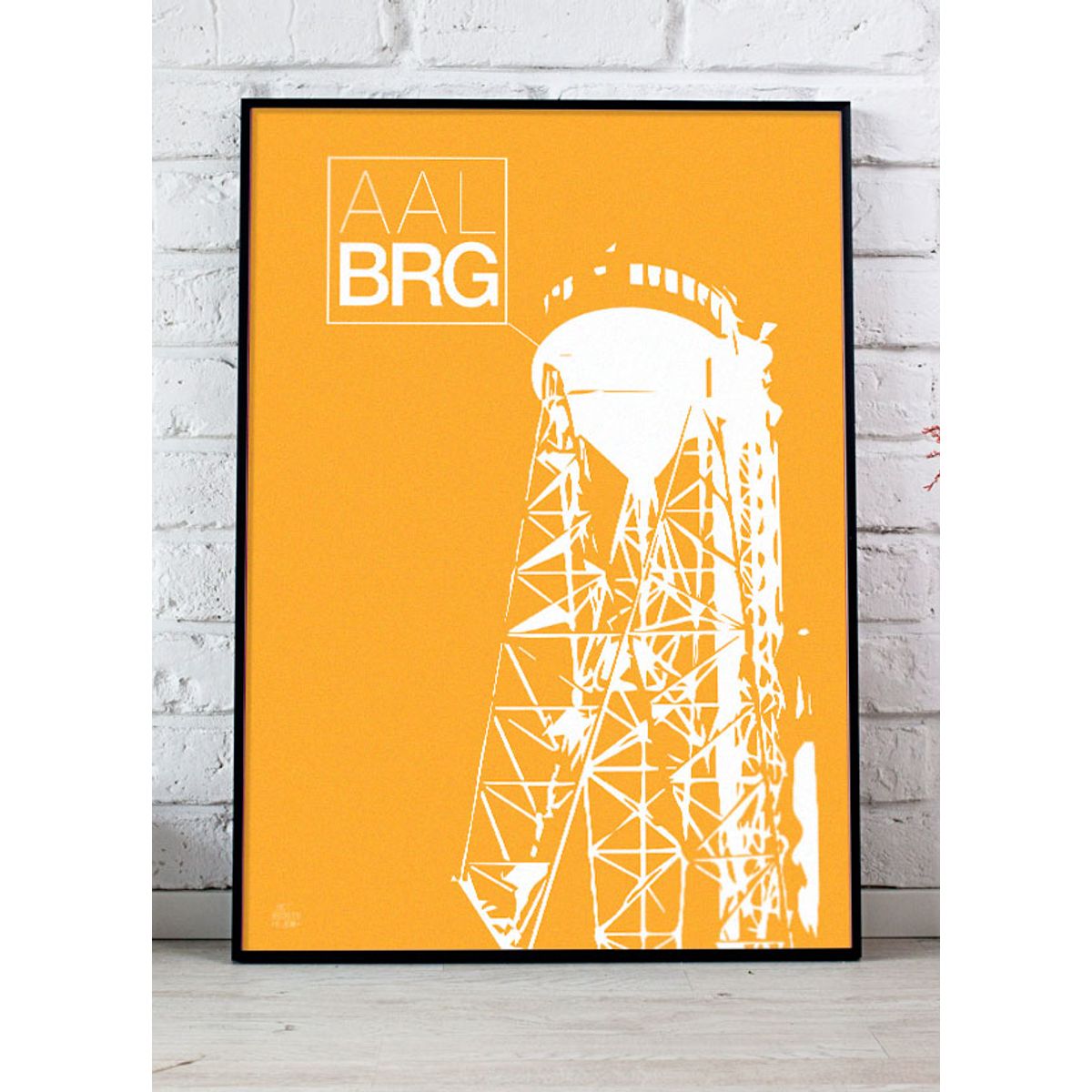 Aalborg-plakat med Aalborg tårnet (stor) - 21 x 29,7 (A4) Kr. 199,-