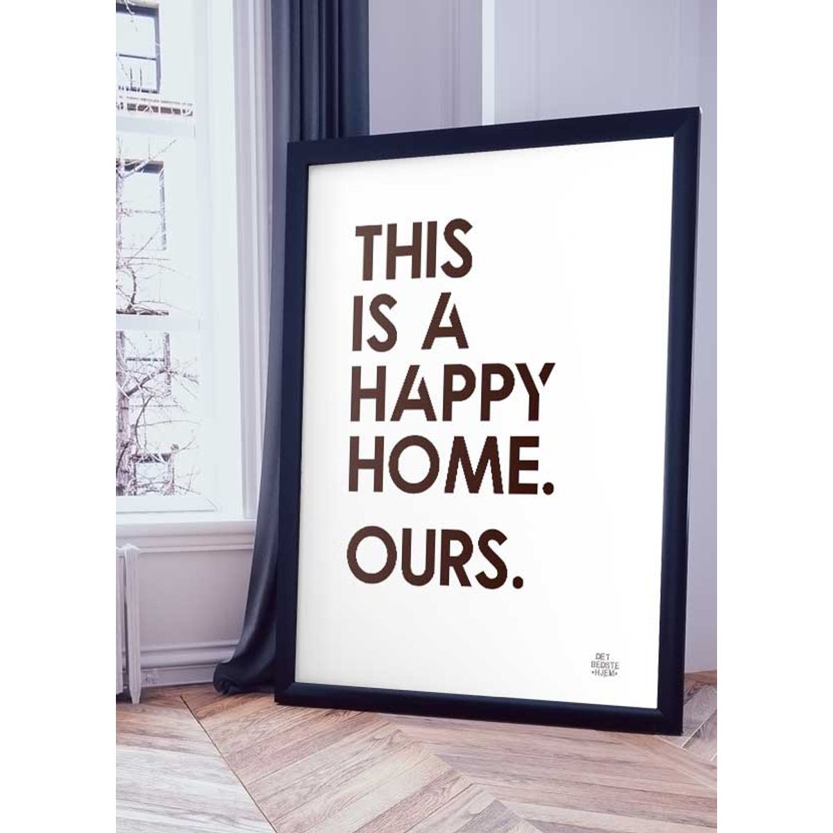 Happy home-plakat - 50 x 70 cm - Kr. 279,-