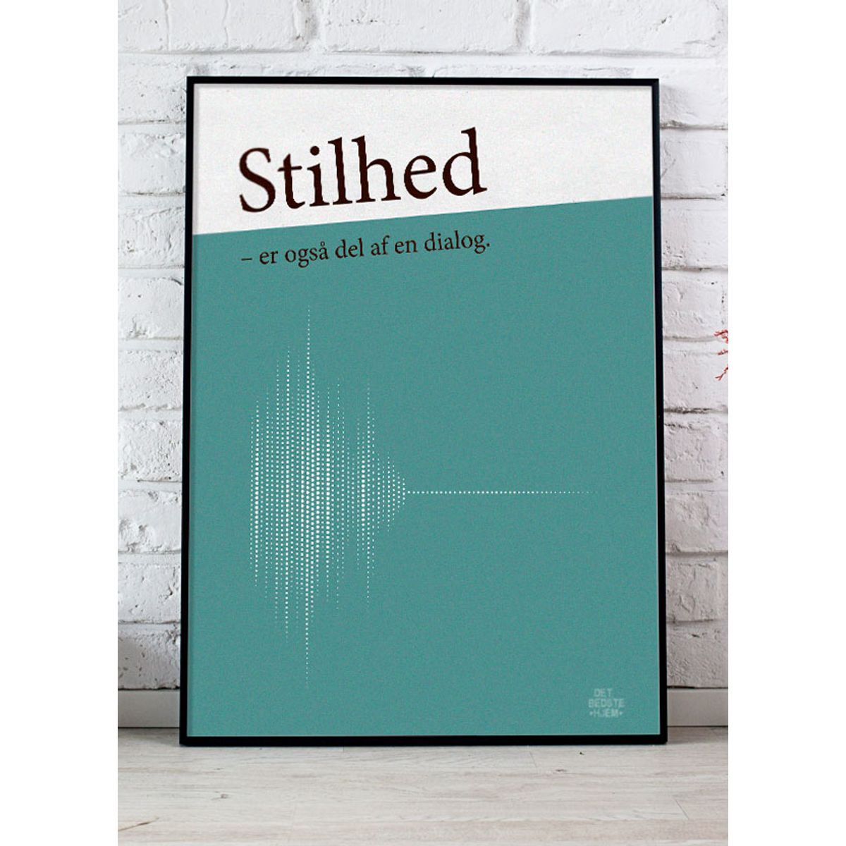 Stilhed - er også del af en dialog-plakat (grøn) - 70 x 100 cm - Kr. 349,-