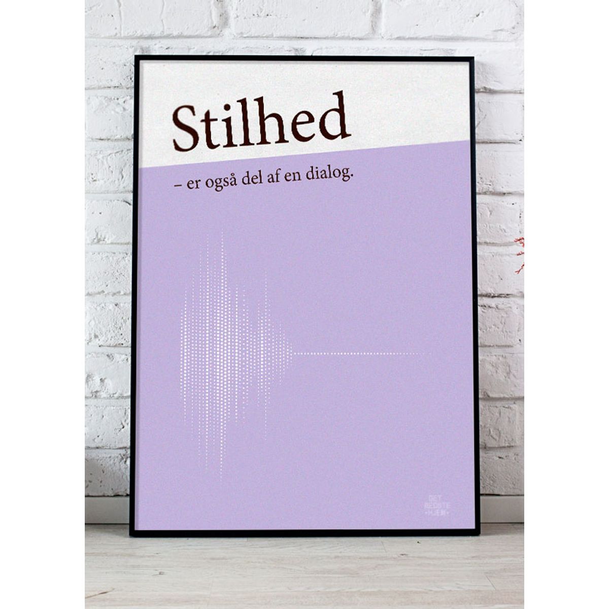 Stilhed - er også del af en dialog-plakat (lilla) - 21 x 29,7 (A4) Kr. 199,-