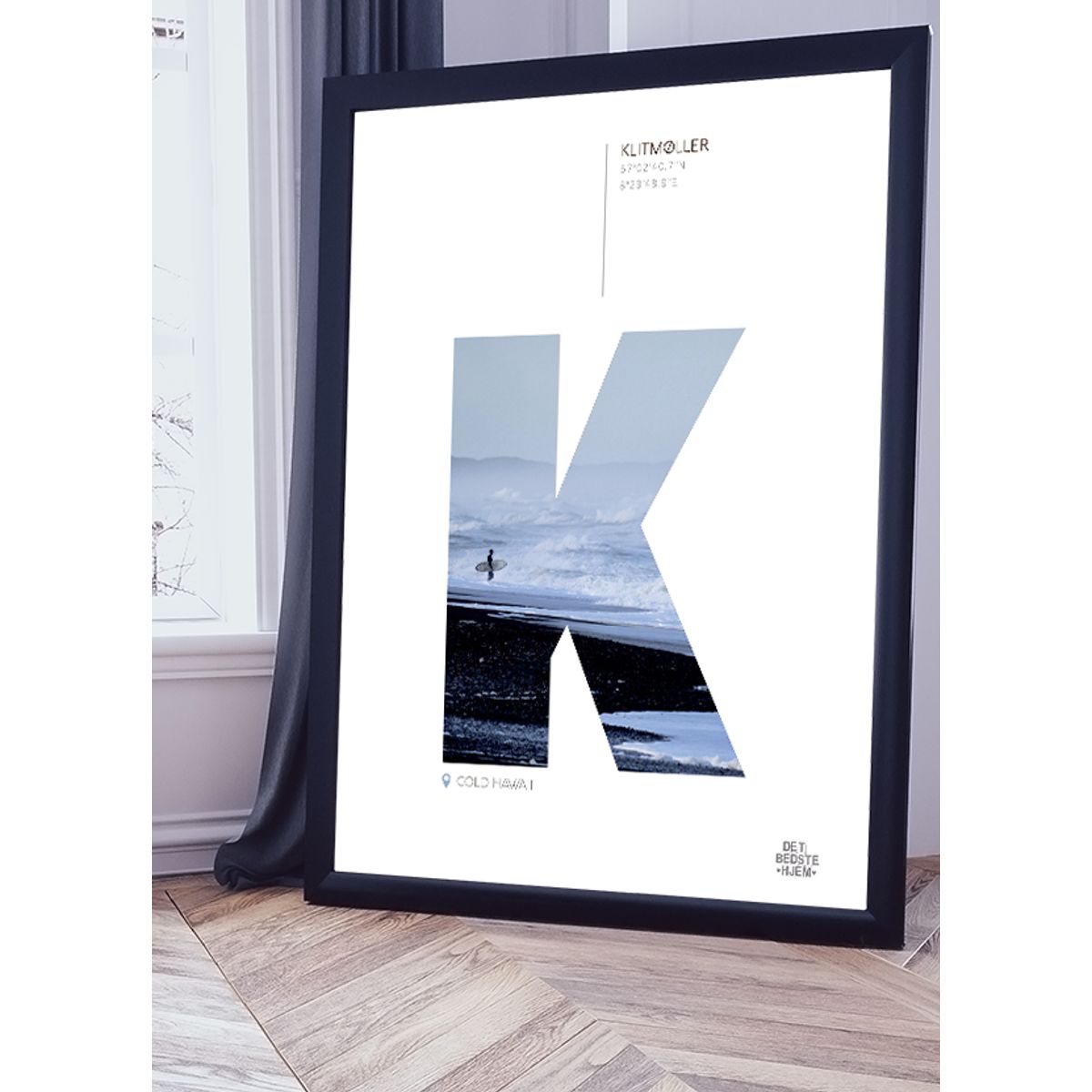 Klitmøller-plakat - Cold Hawaii - Download PDF og print selv i mange formater - kr. 299