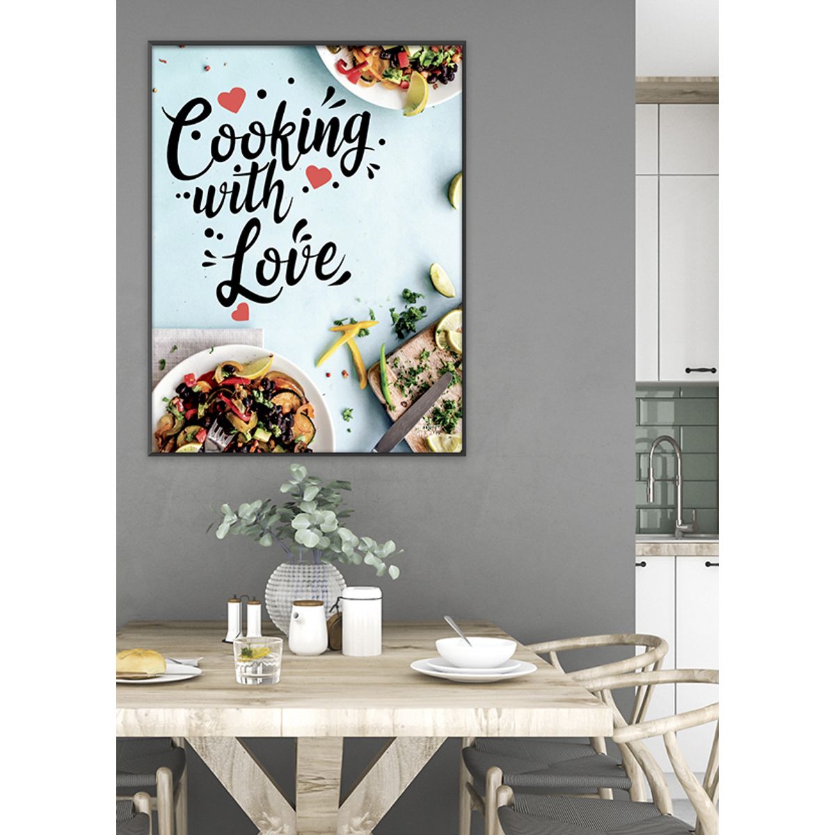 Serie#1_Cooking with love plakat - 30 x 40 cm - Kr. 219,-