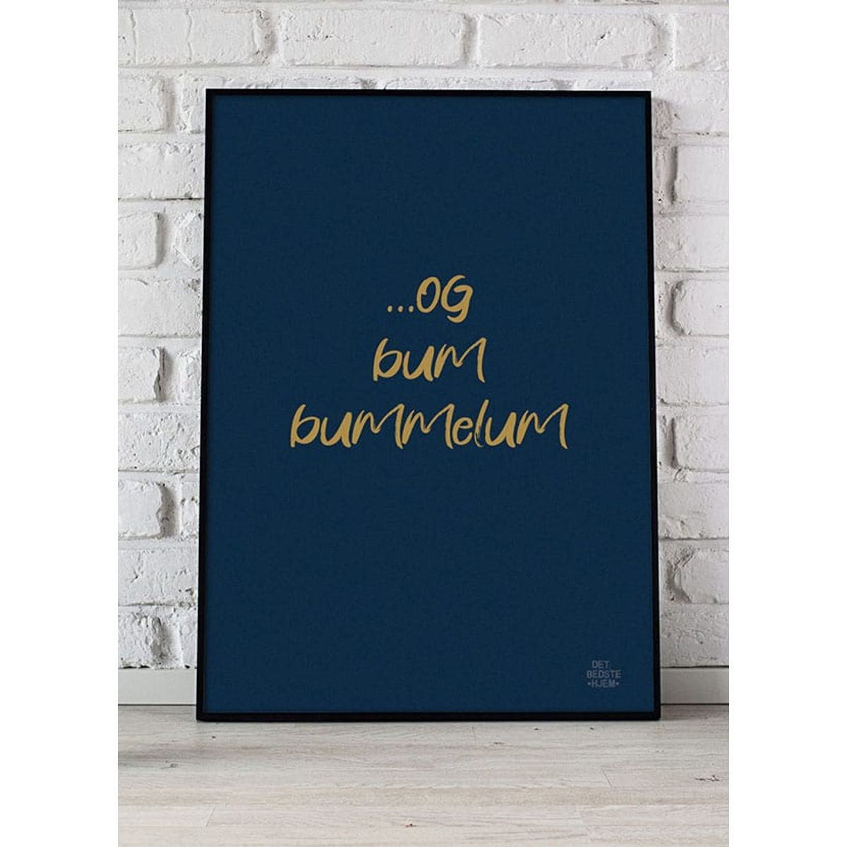 Og bum bummelum toiletplakat - 70 x 100 cm - Kr. 349,-