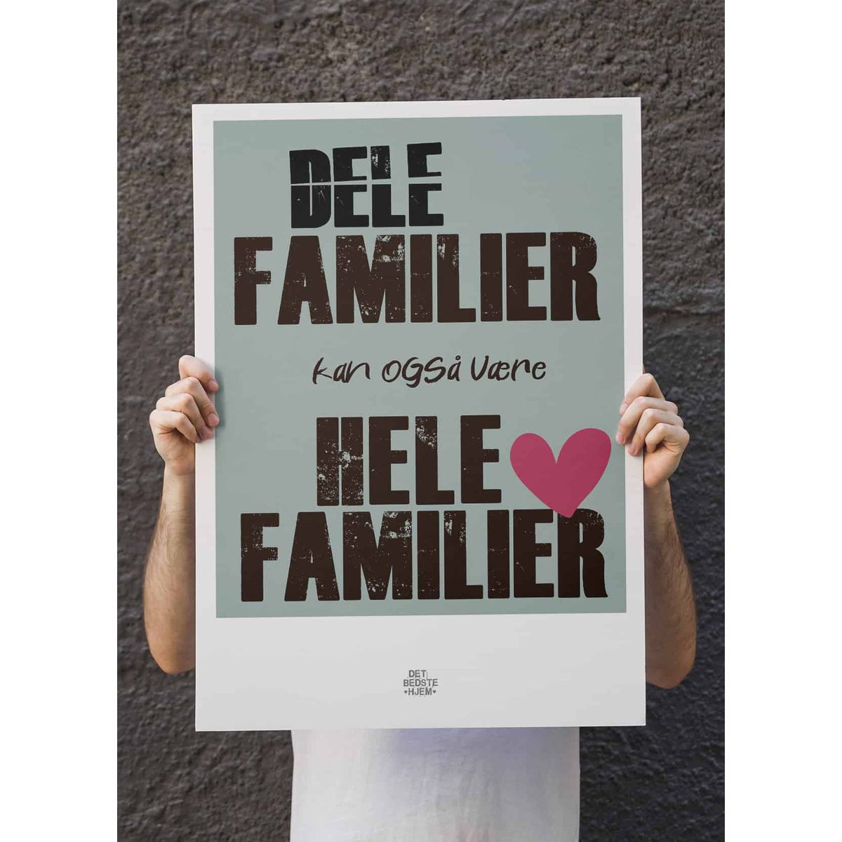 Delefamilier-plakat - 30 x 40 cm - Kr. 219,-