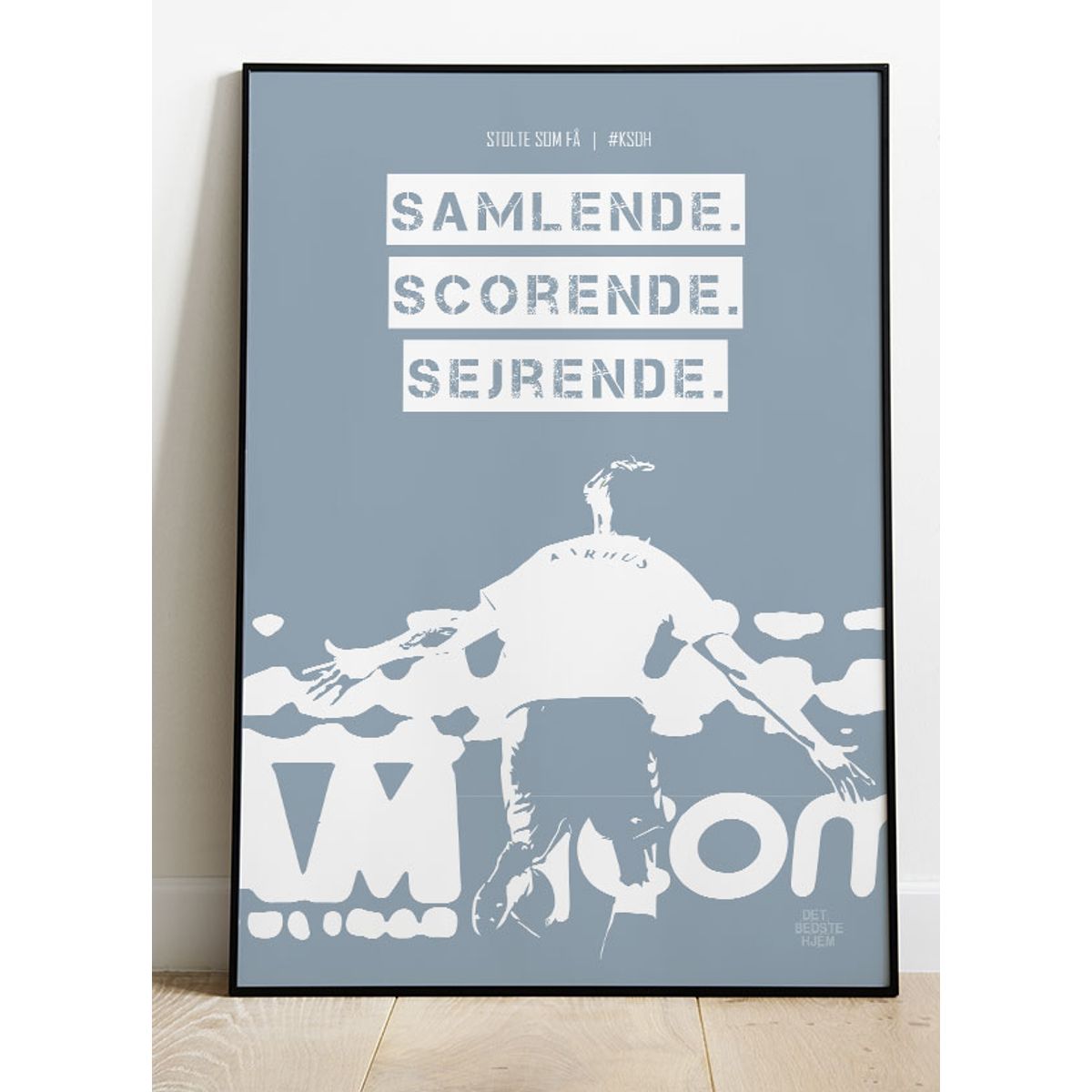 KSDH fodboldplakat - Samlende - blå - 70 x 100 cm - Kr. 349,-