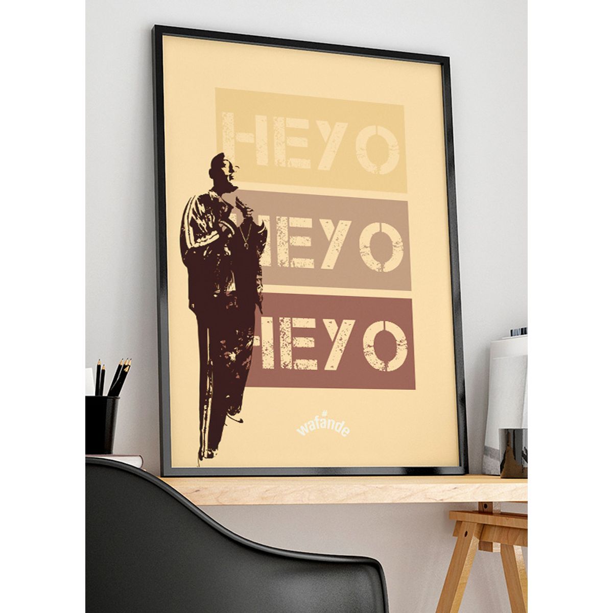 Wafande plakat - grafisk Heyo Heyo Heyo - 50 x 70 cm - Kr. 279,-