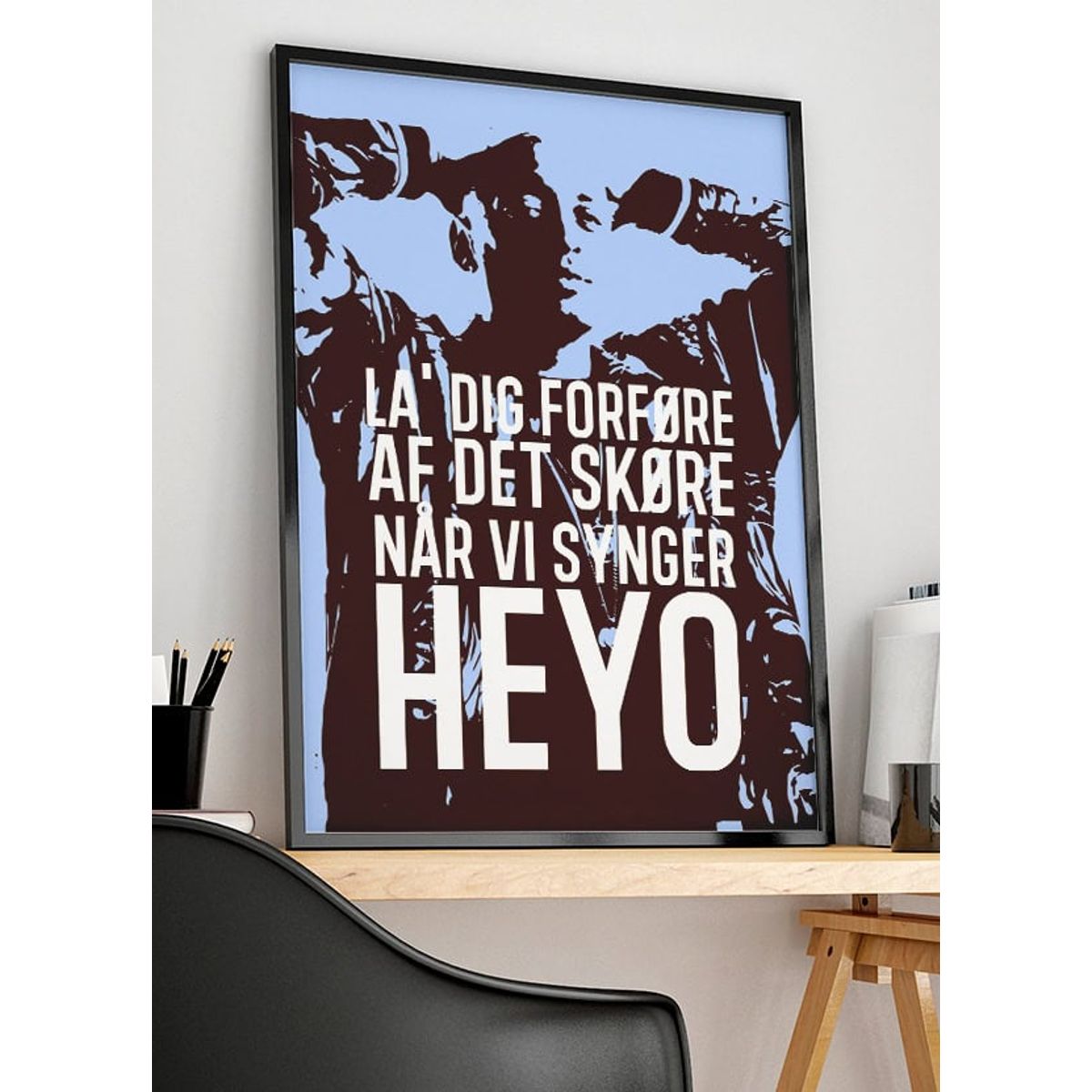 Wafande plakat - Heyo blå - 50 x 70 cm - Kr. 279,-