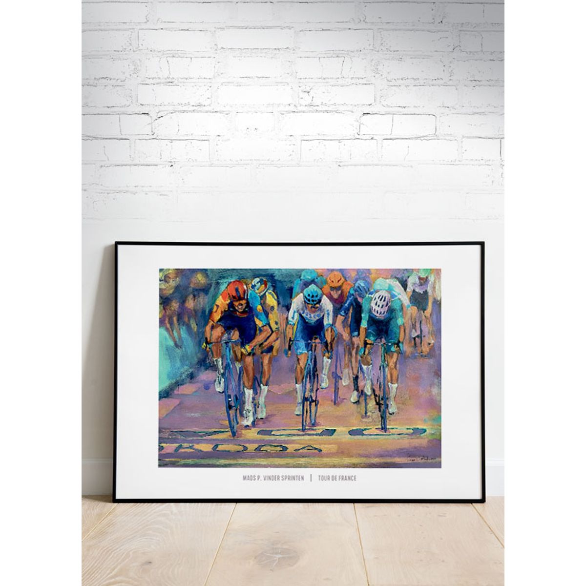 Tour de France-plakat - Mads P vinder sprinten - 40 x 30 cm - Kr. 219,-