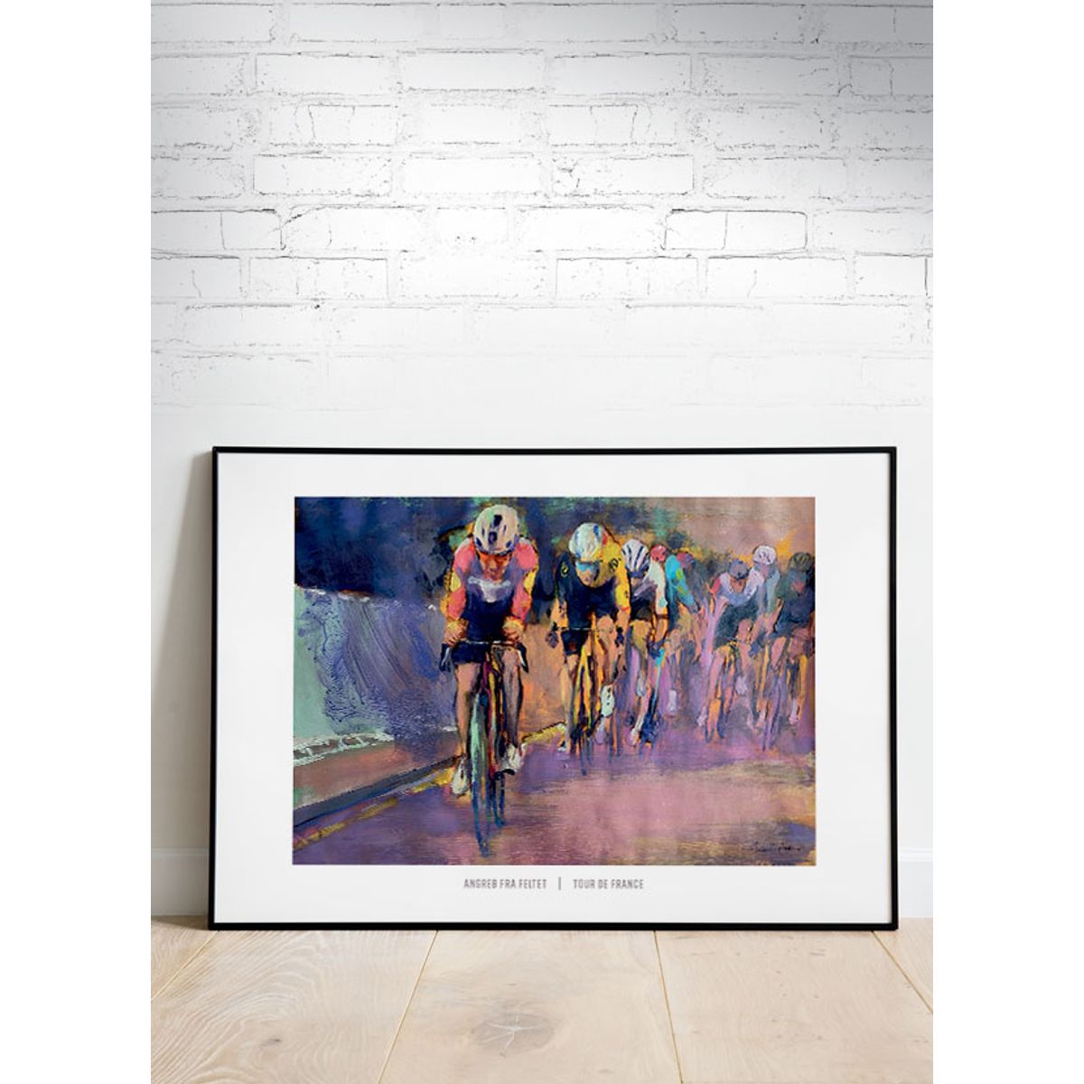 Tour de France-plakat - Angreb fra feltet - 40 x 30 cm - Kr. 219,-