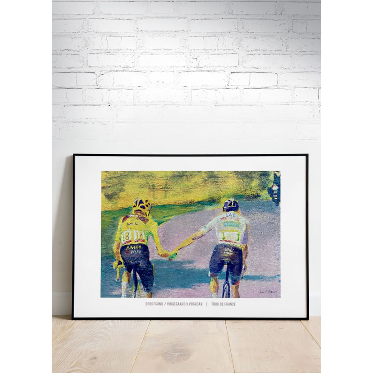 Tour de France-plakat - Sportsånd - Vingegaard x Pogacar - 40 x 30 cm - Kr. 219,-